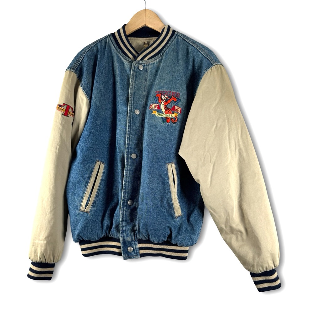 VTG Disney Store Tigger Varsity Bomber Embroidered Jacket Sz S Small